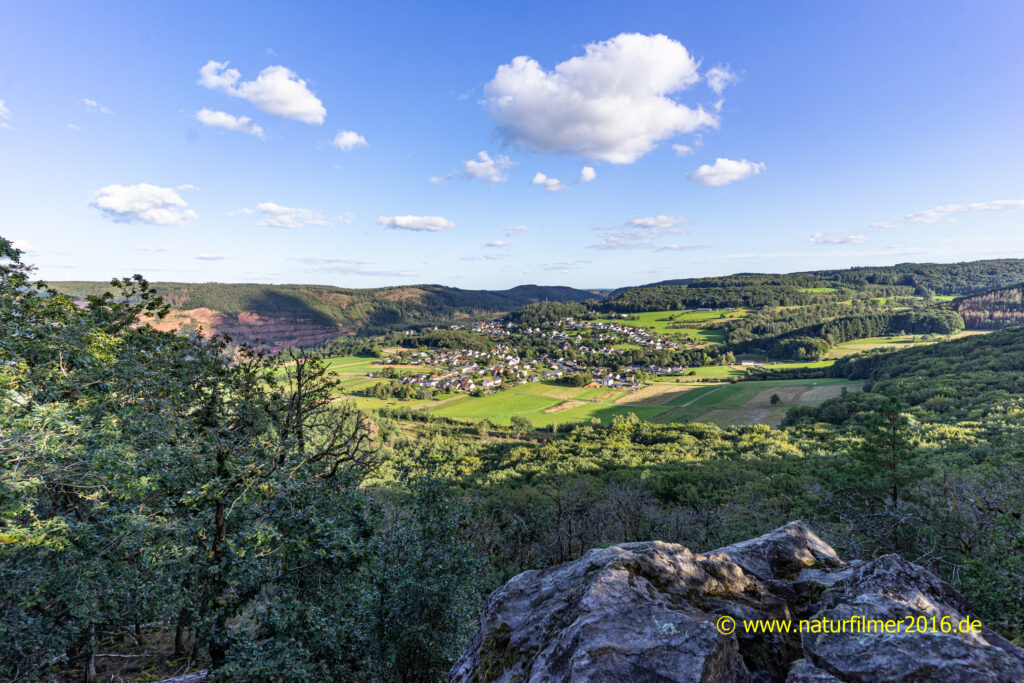 Blick von Aussichtspunkt "Buchholz" auf Taben-Rodt